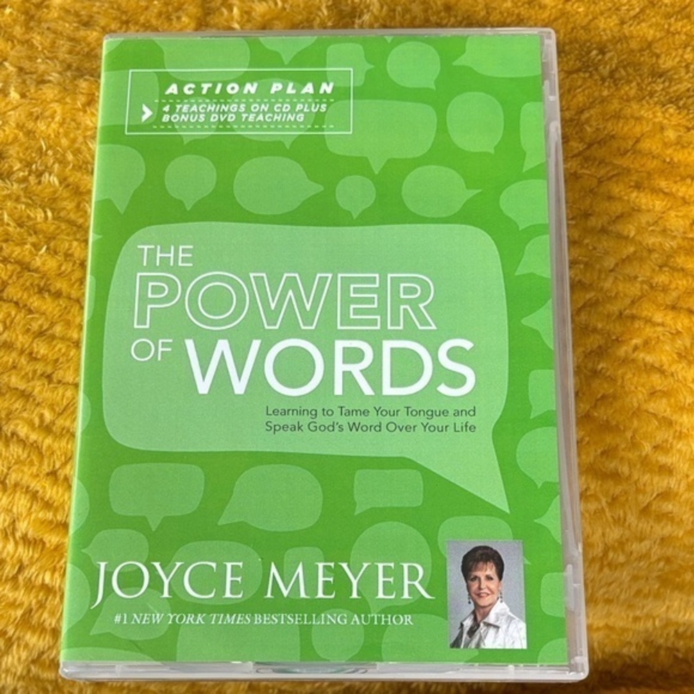The Power of Words Joyce Meyer 4 teachings cd plus bonus dvd and scripture cards